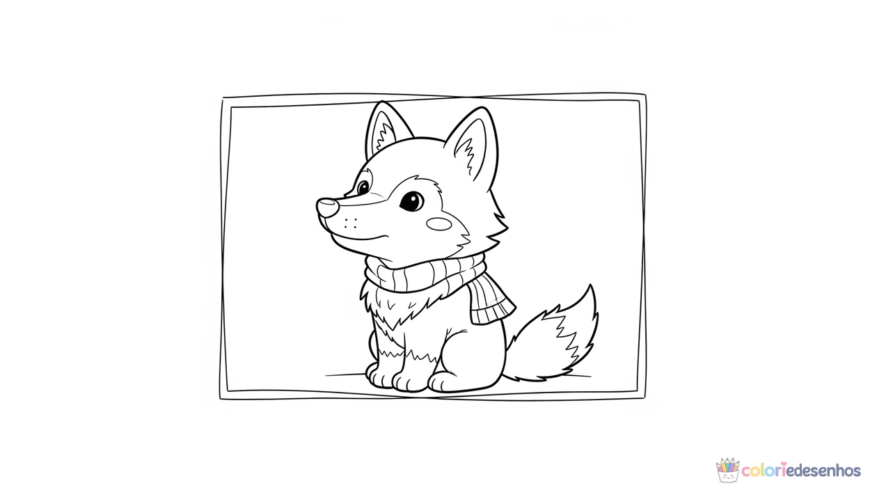 Lobo para imprimir e colorir para colorir
