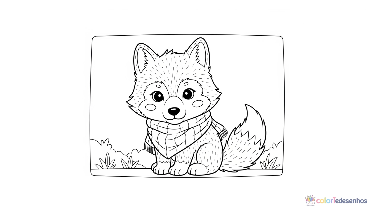 Lobo para imprimir e colorir para colorir