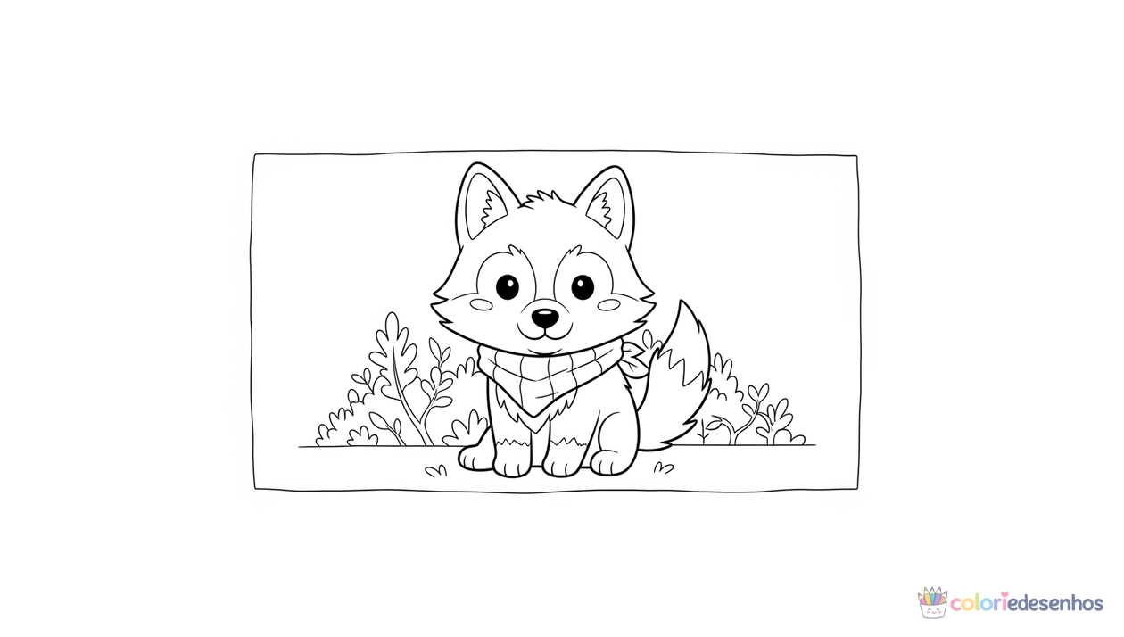 Lobo para imprimir e colorir para colorir