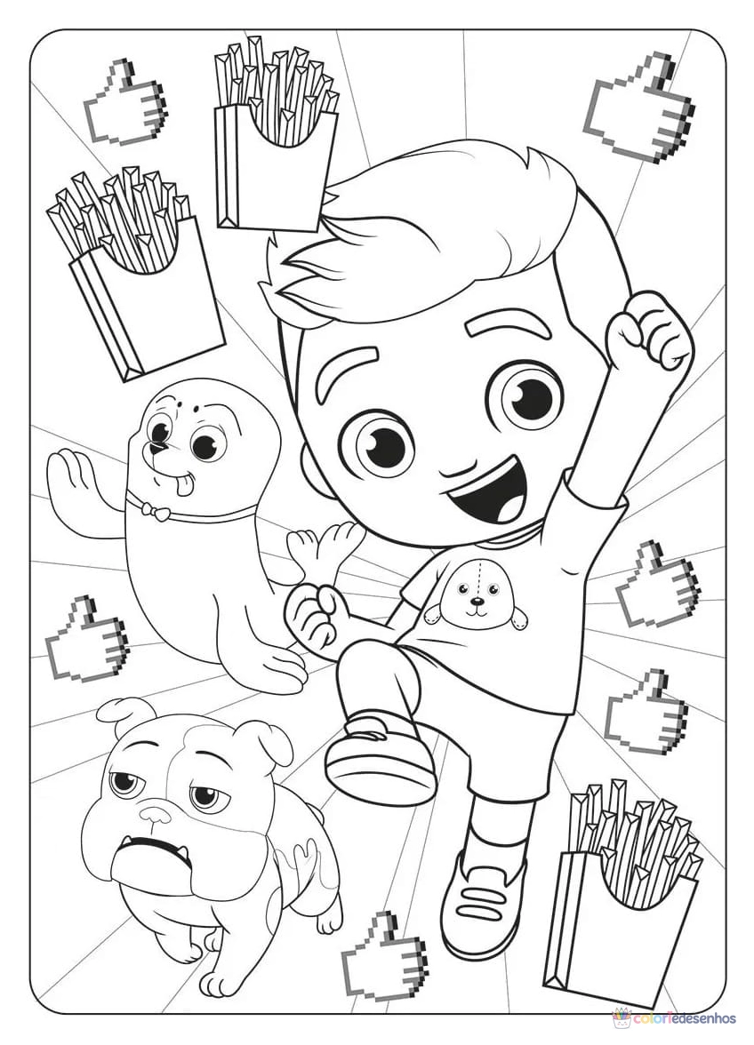 Luccas Neto para colorir