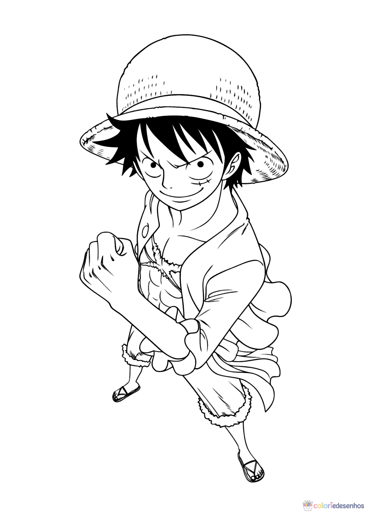 Luffy para colorir