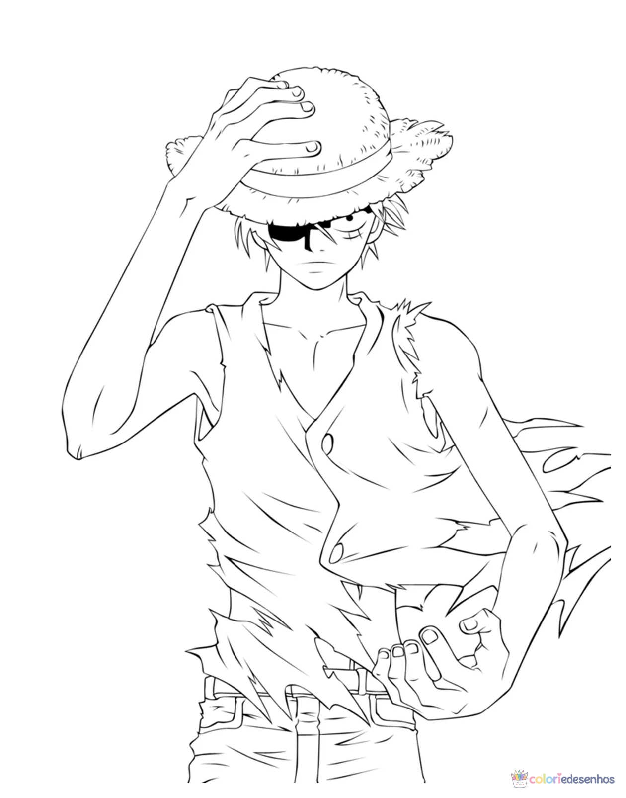 Luffy para colorir