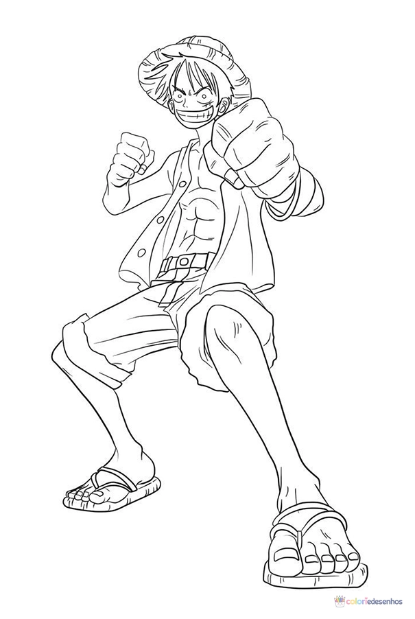 Luffy para colorir