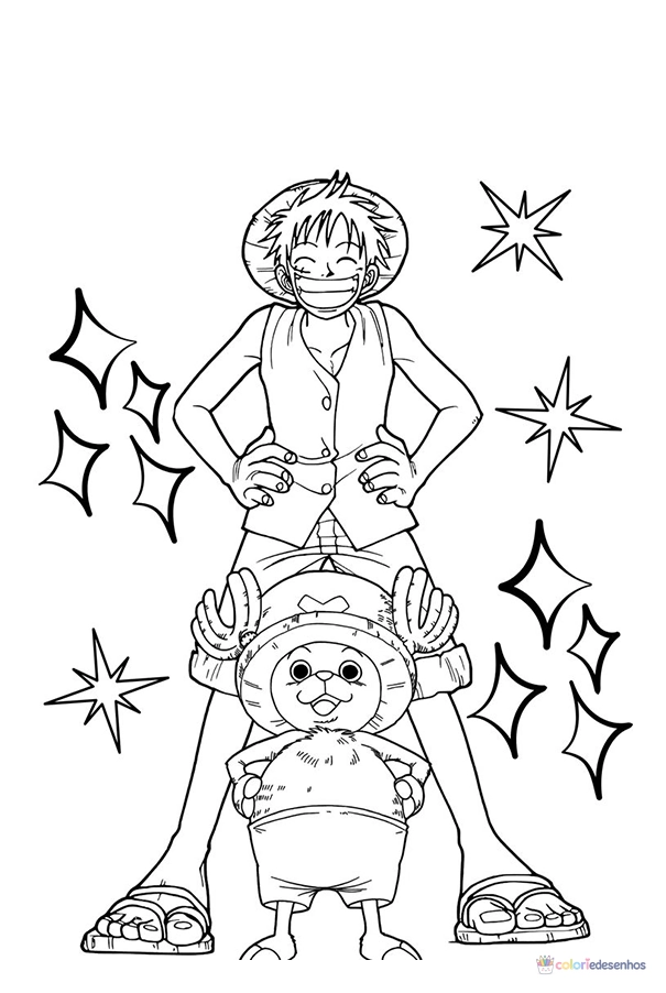 Luffy para colorir