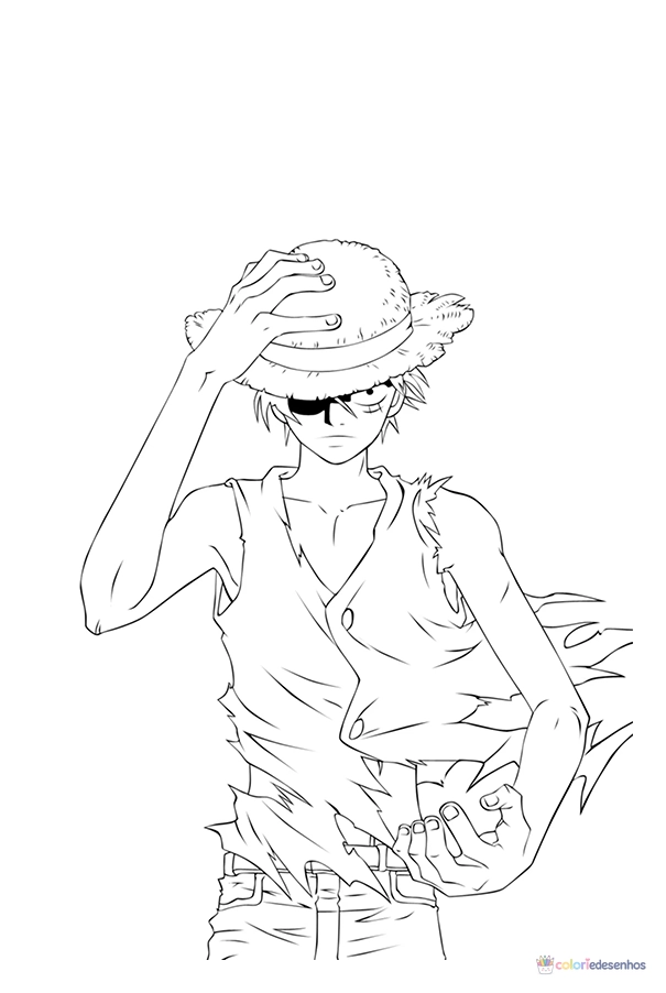 Luffy para colorir
