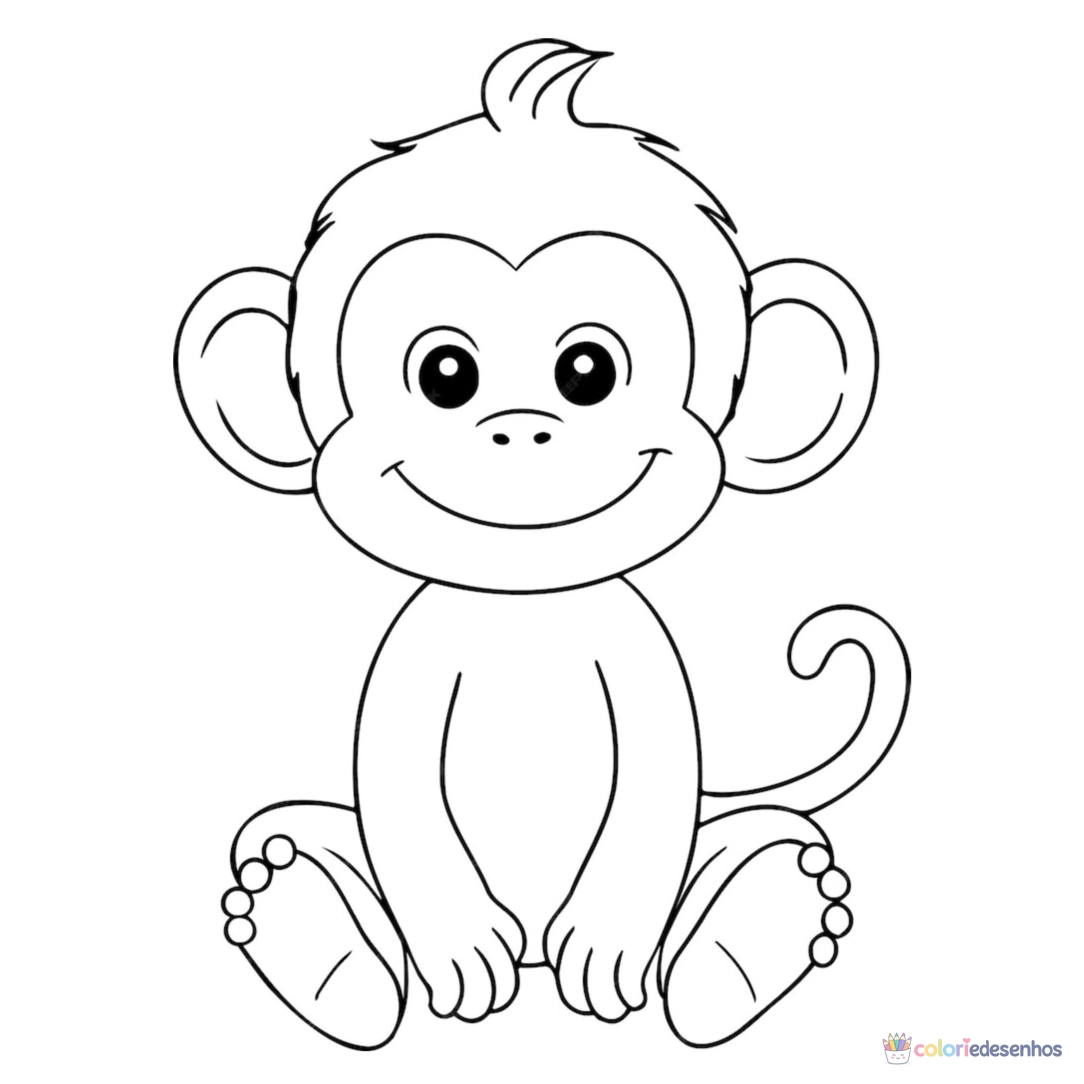 Macaco para colorir