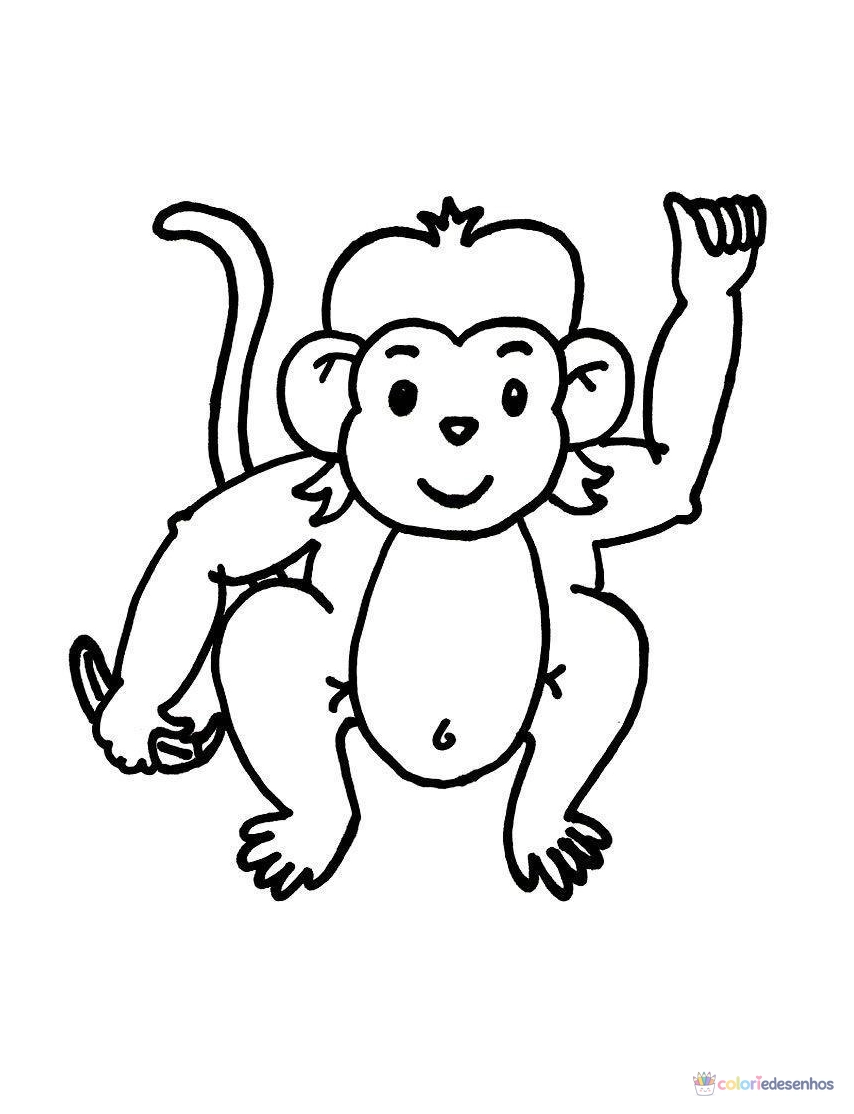 Desenhos de Macacos para colorir