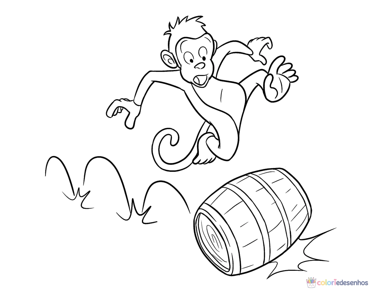 Macacos para colorir