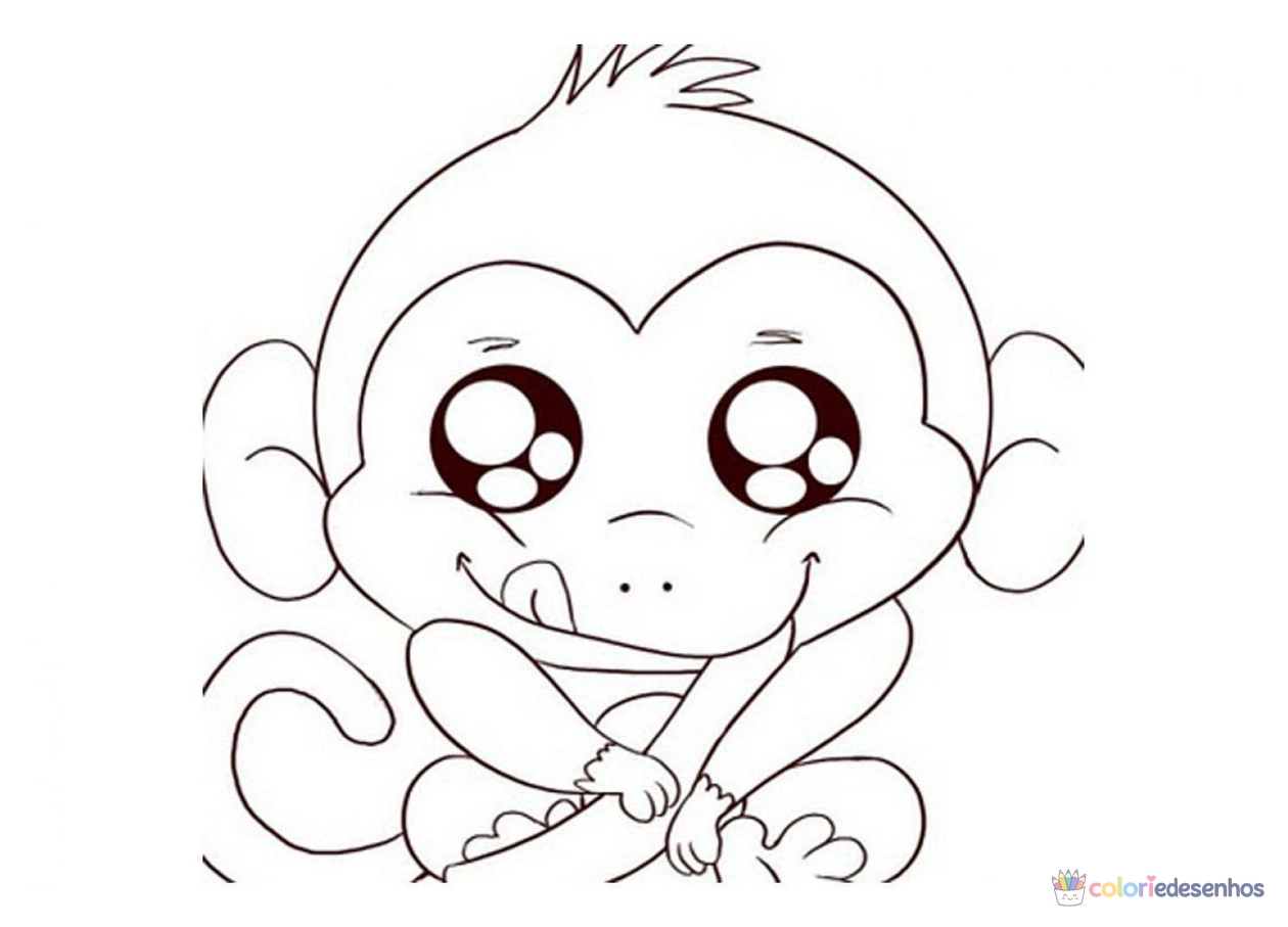 Macacos para colorir