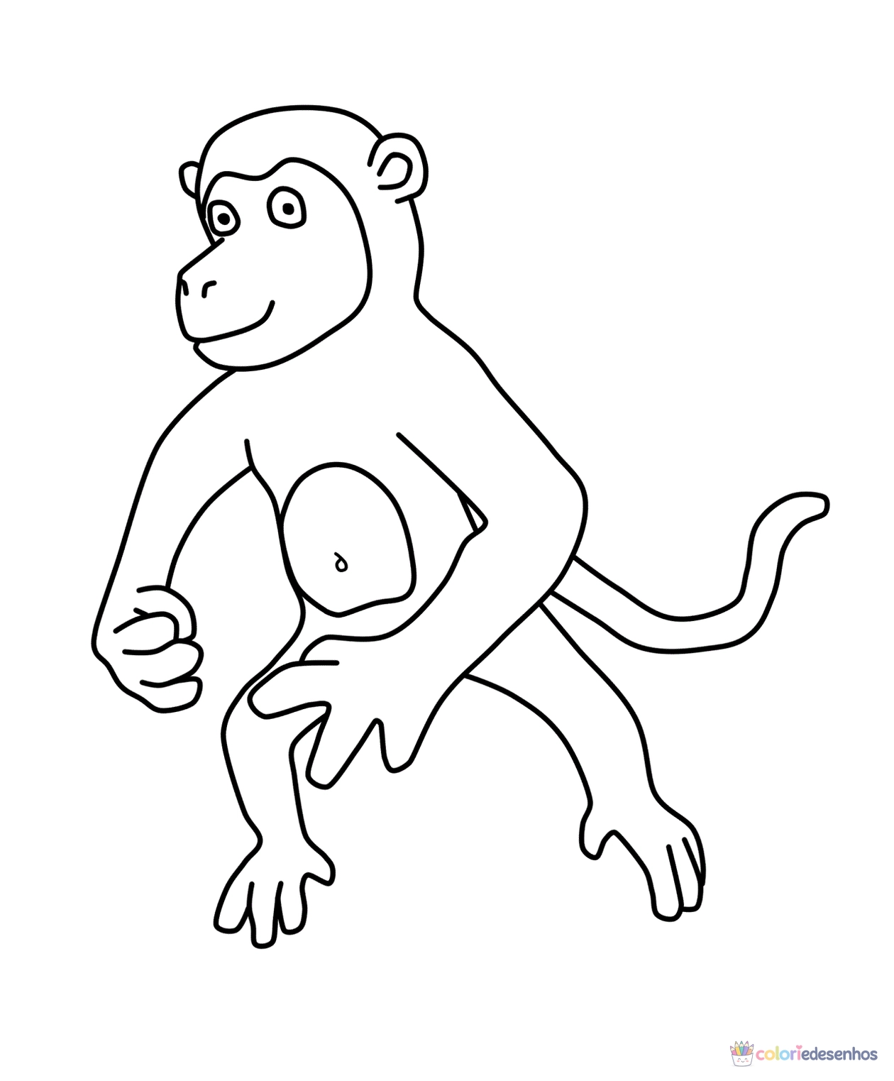 Macacos para colorir