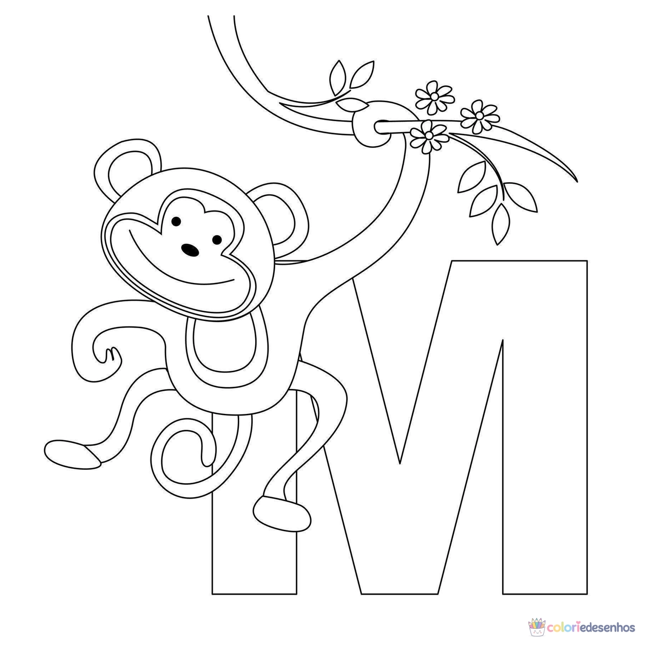 Macacos para colorir