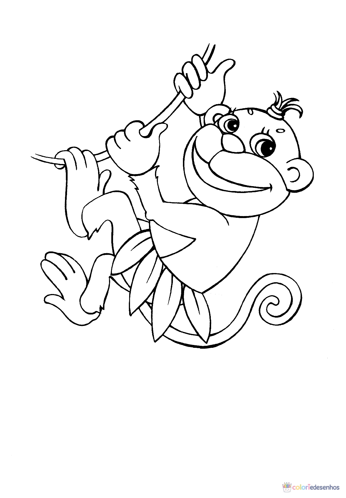 Macacos para colorir