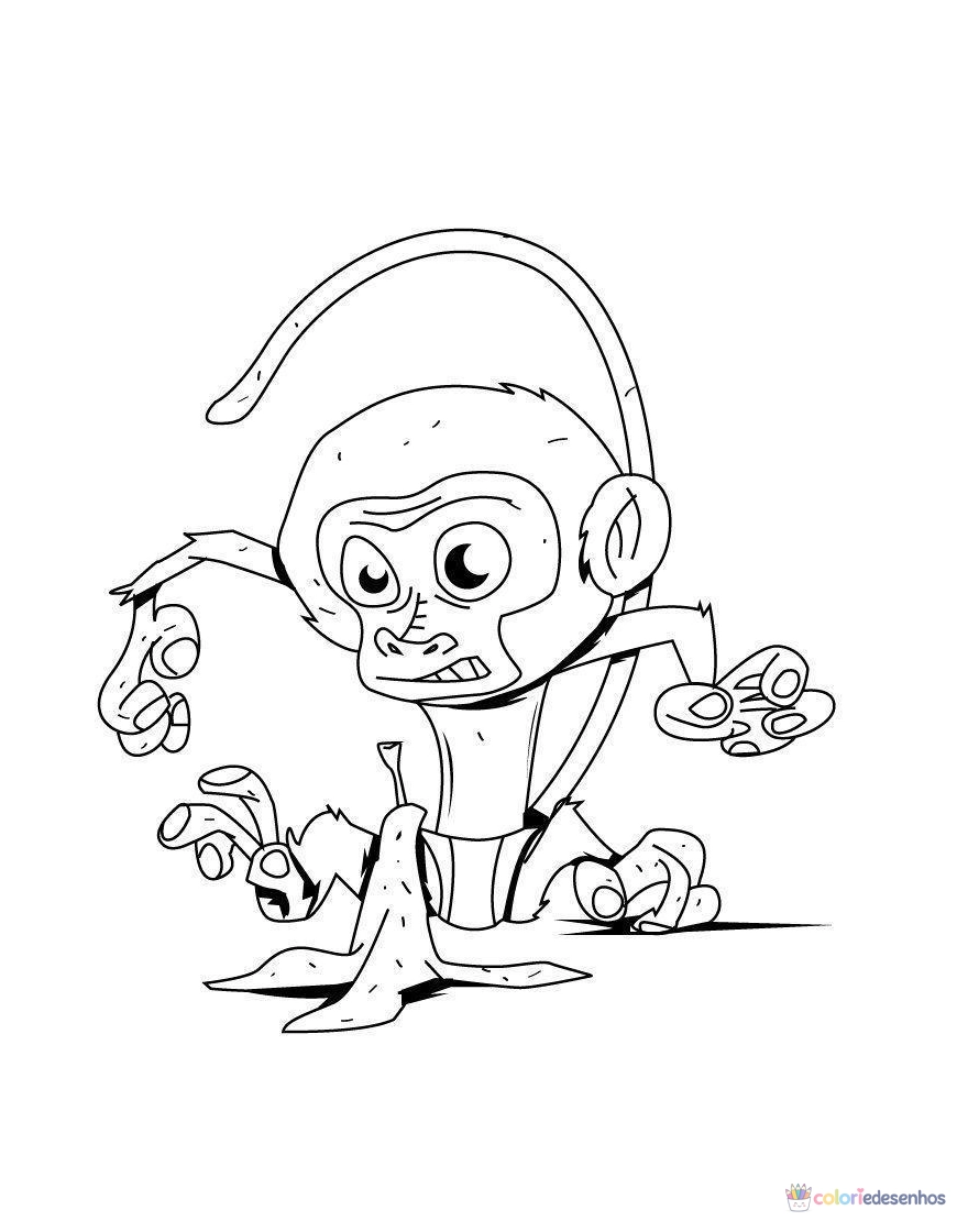 Macacos para colorir