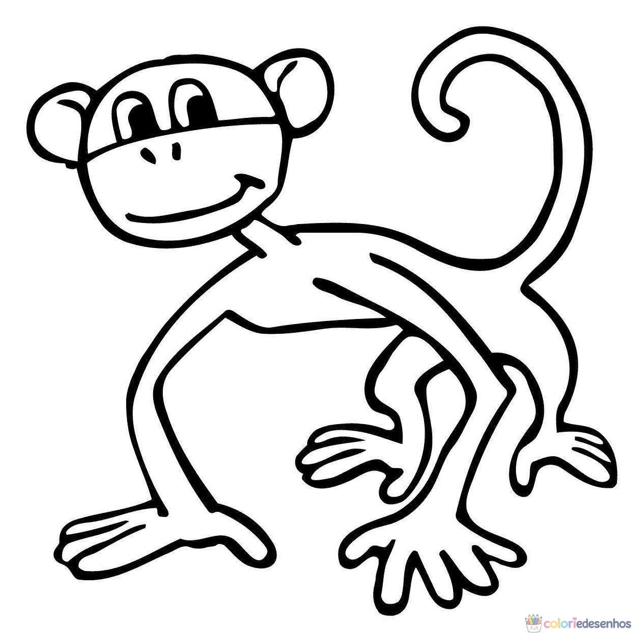 Macacos para colorir