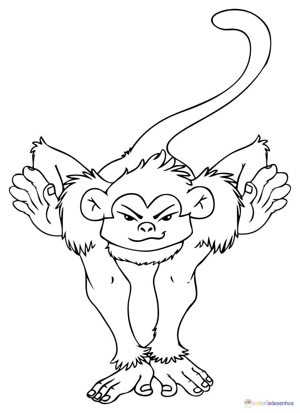 Macacos para colorir