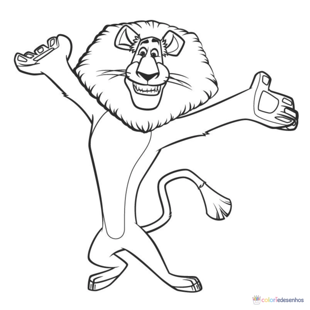 Madagascar para colorir