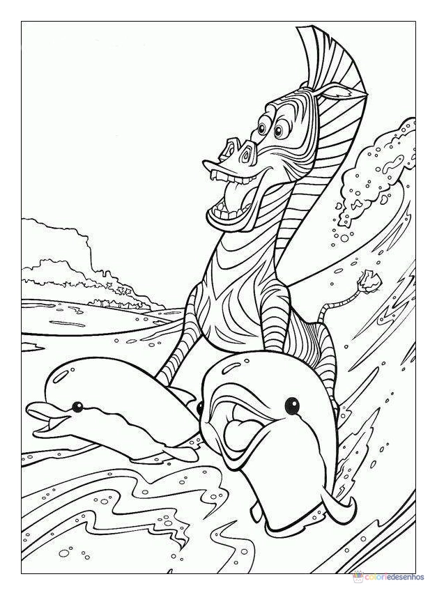 Madagascar para colorir