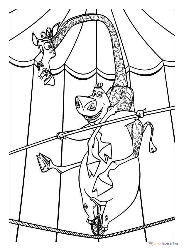 Madagascar para colorir