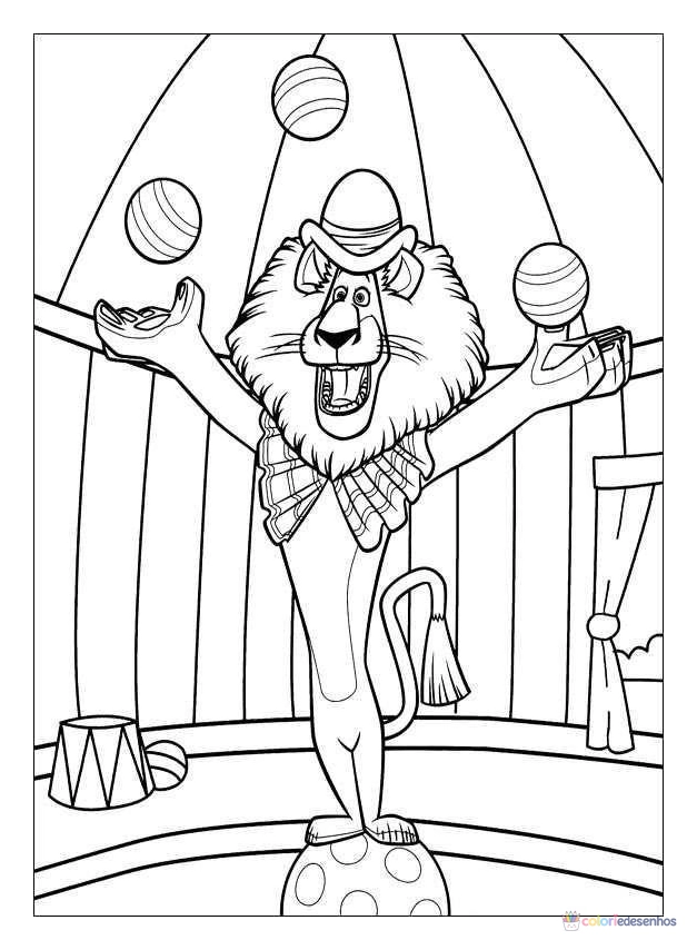 Madagascar para colorir