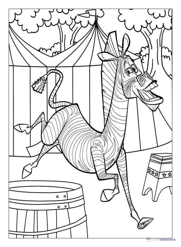 Madagascar para colorir