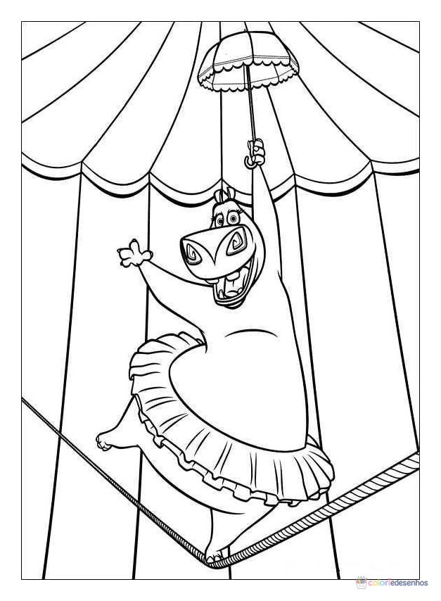 Madagascar para colorir