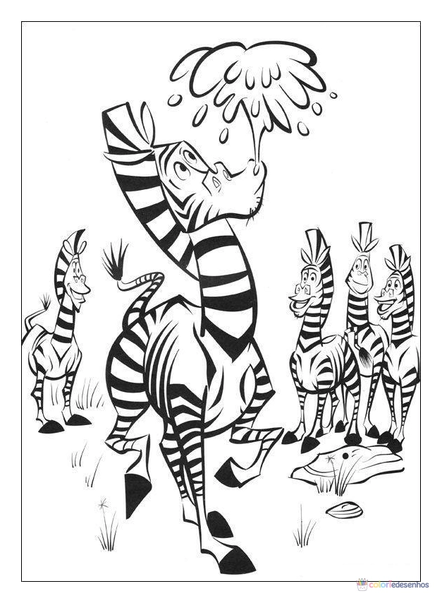 Madagascar para colorir