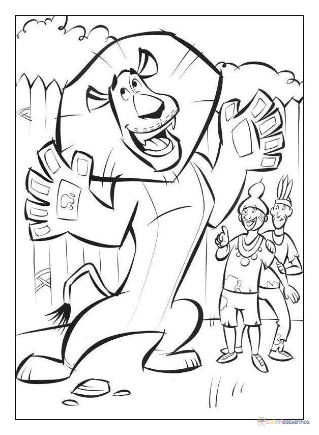 Madagascar para colorir