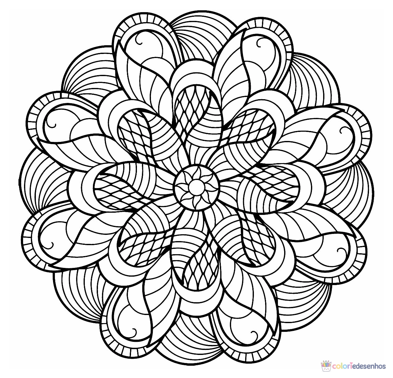 Desenhos de Mandala para colorir