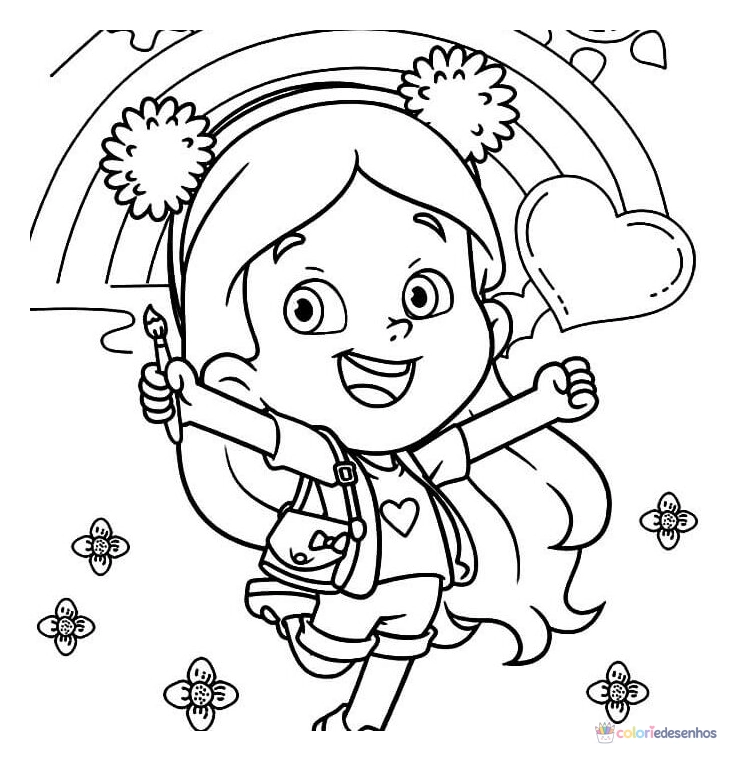 Maria Clara e JP para colorir