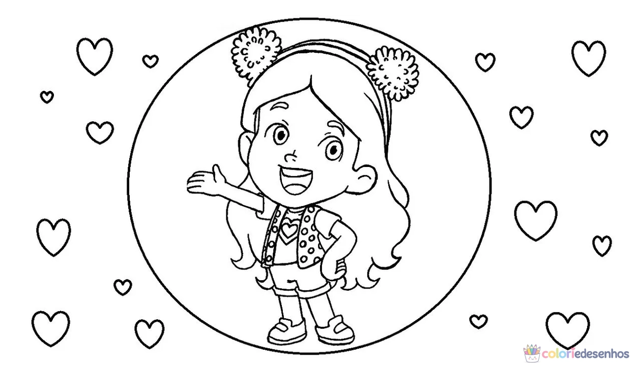 Maria Clara e JP para colorir