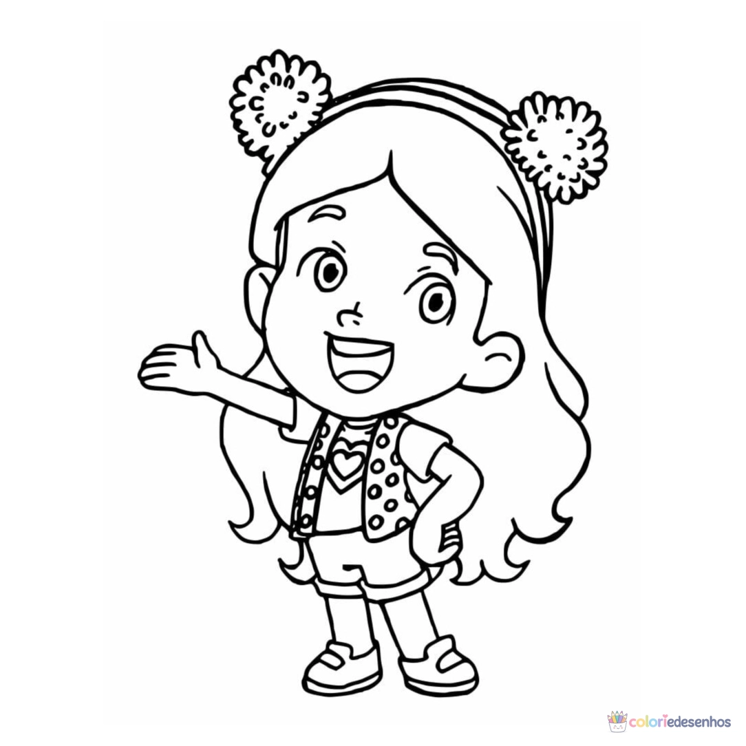 Maria Clara e JP para colorir