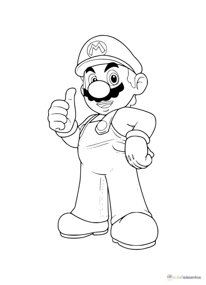 Mario para colorir