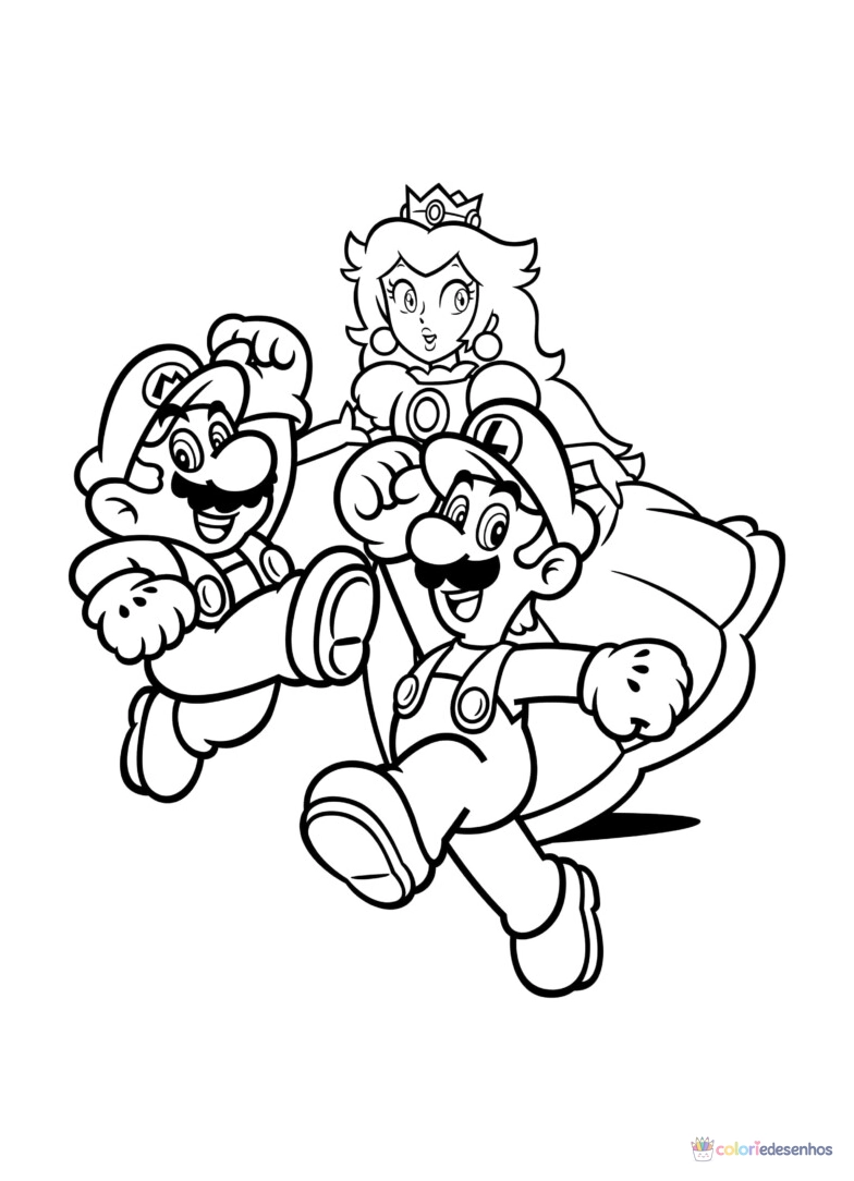 Mario para colorir