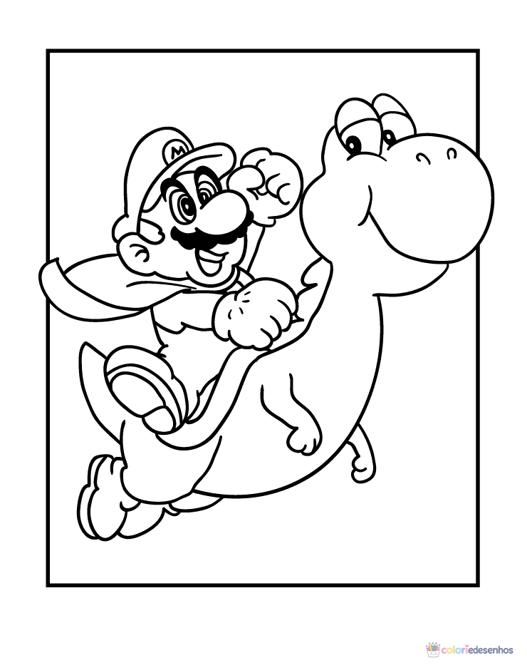 Desenhos de Mario Bros para colorir