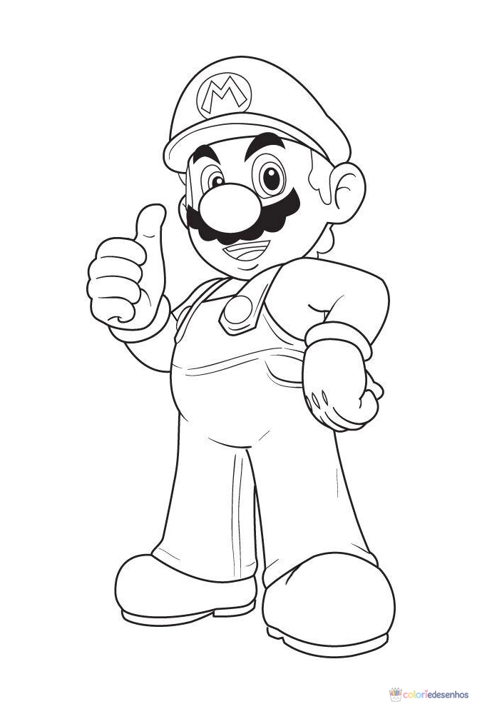 Mario para colorir