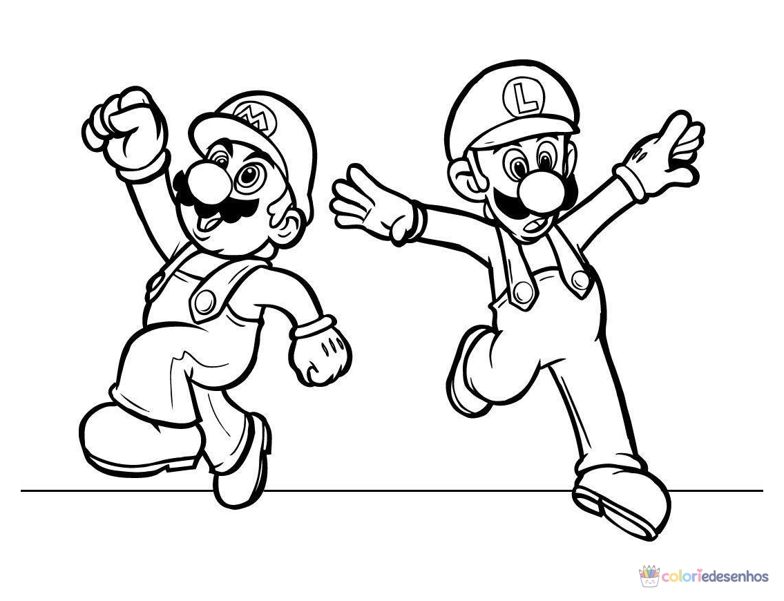 Mario para colorir