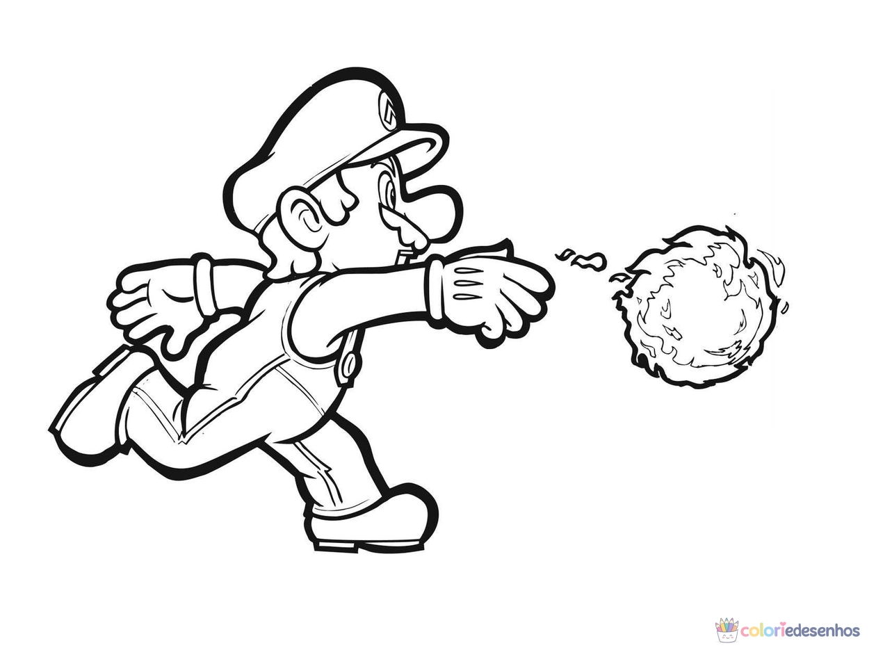 Mario para colorir