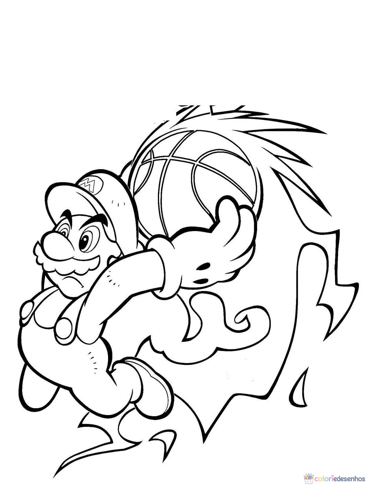 Mario para colorir