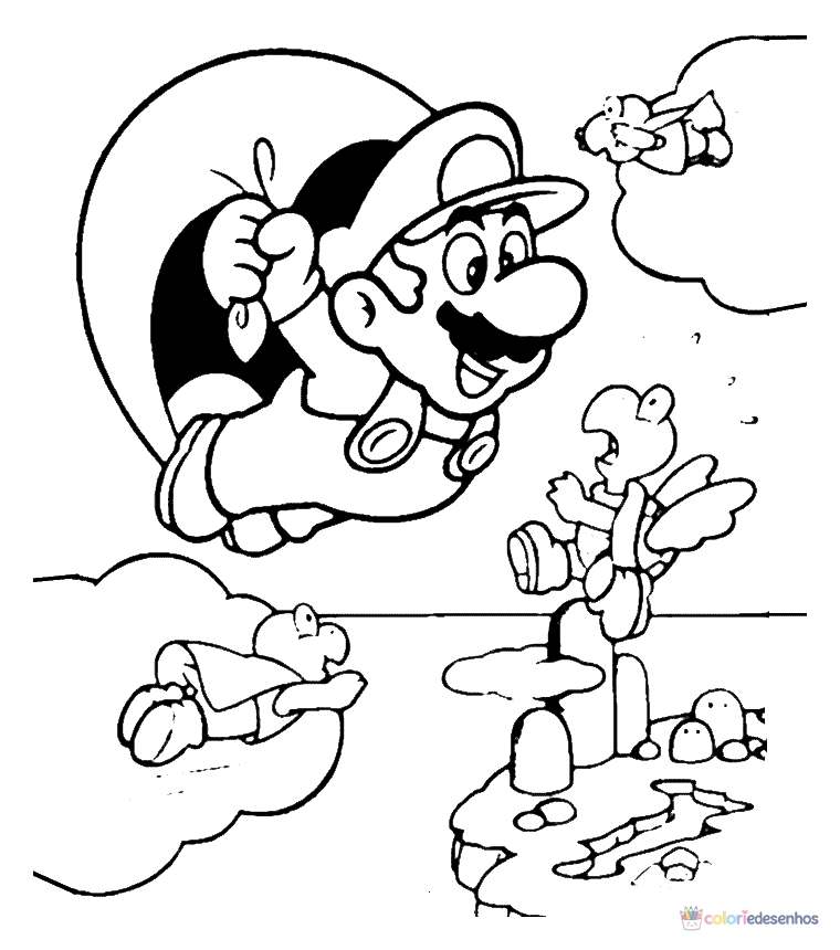 Mario para colorir