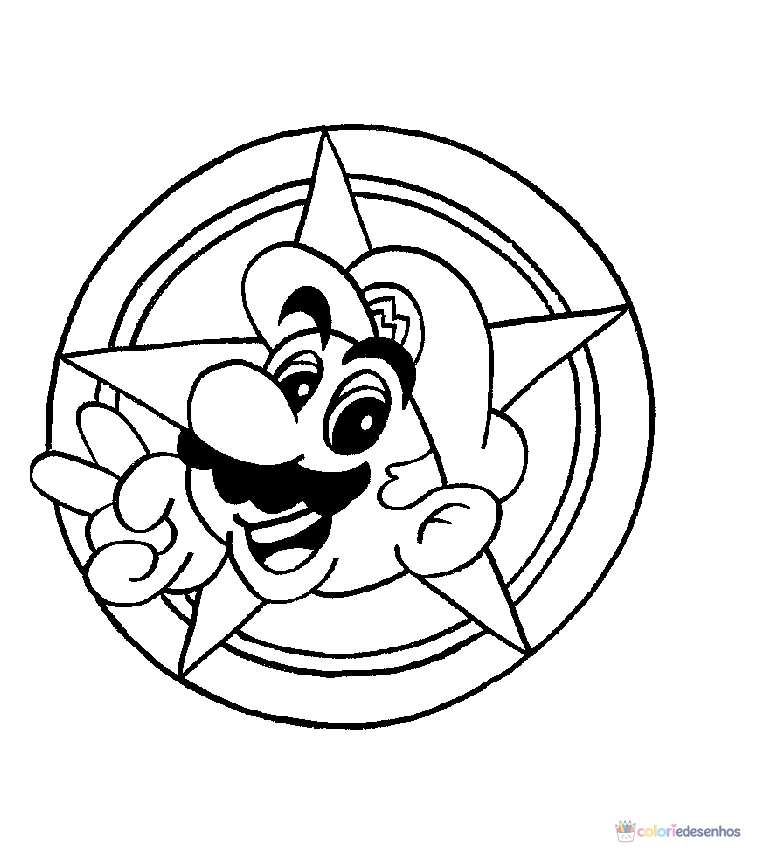 Mario para colorir