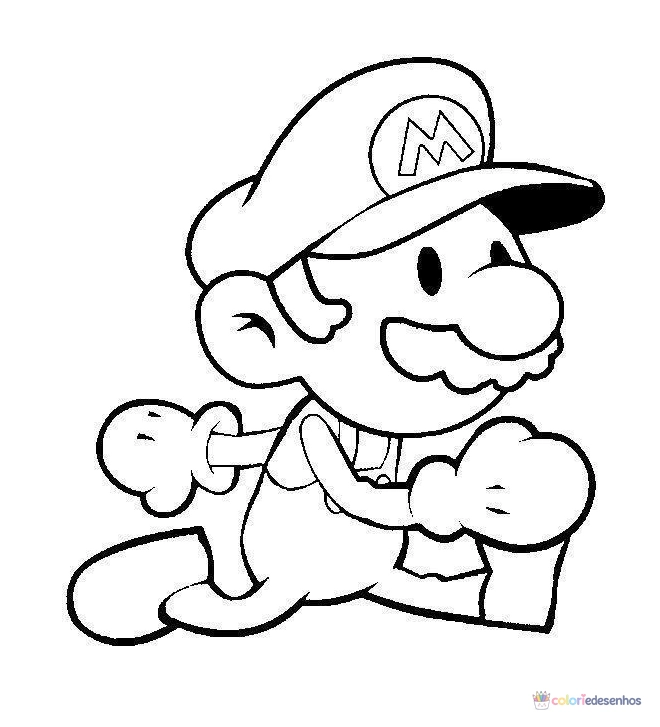 Mario para colorir