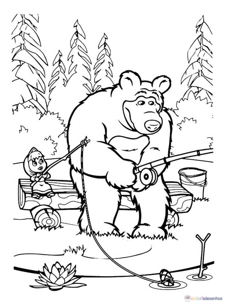 Desenhos de Masha e o Urso para colorir