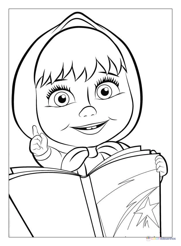 Masha e o Urso (Marsha) para colorir