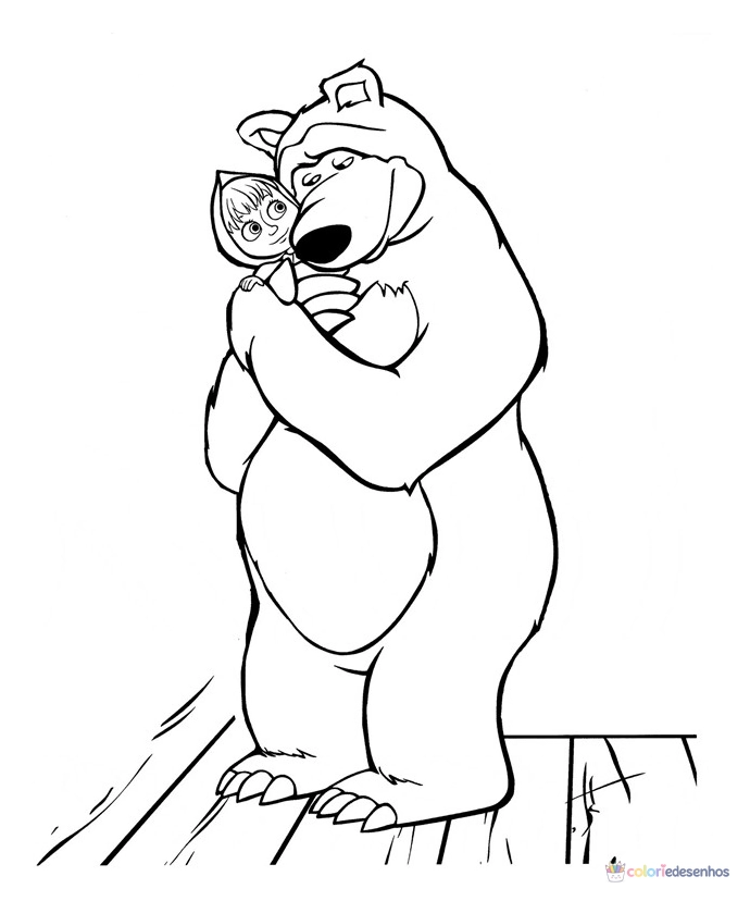 Masha e o Urso (Marsha) para colorir