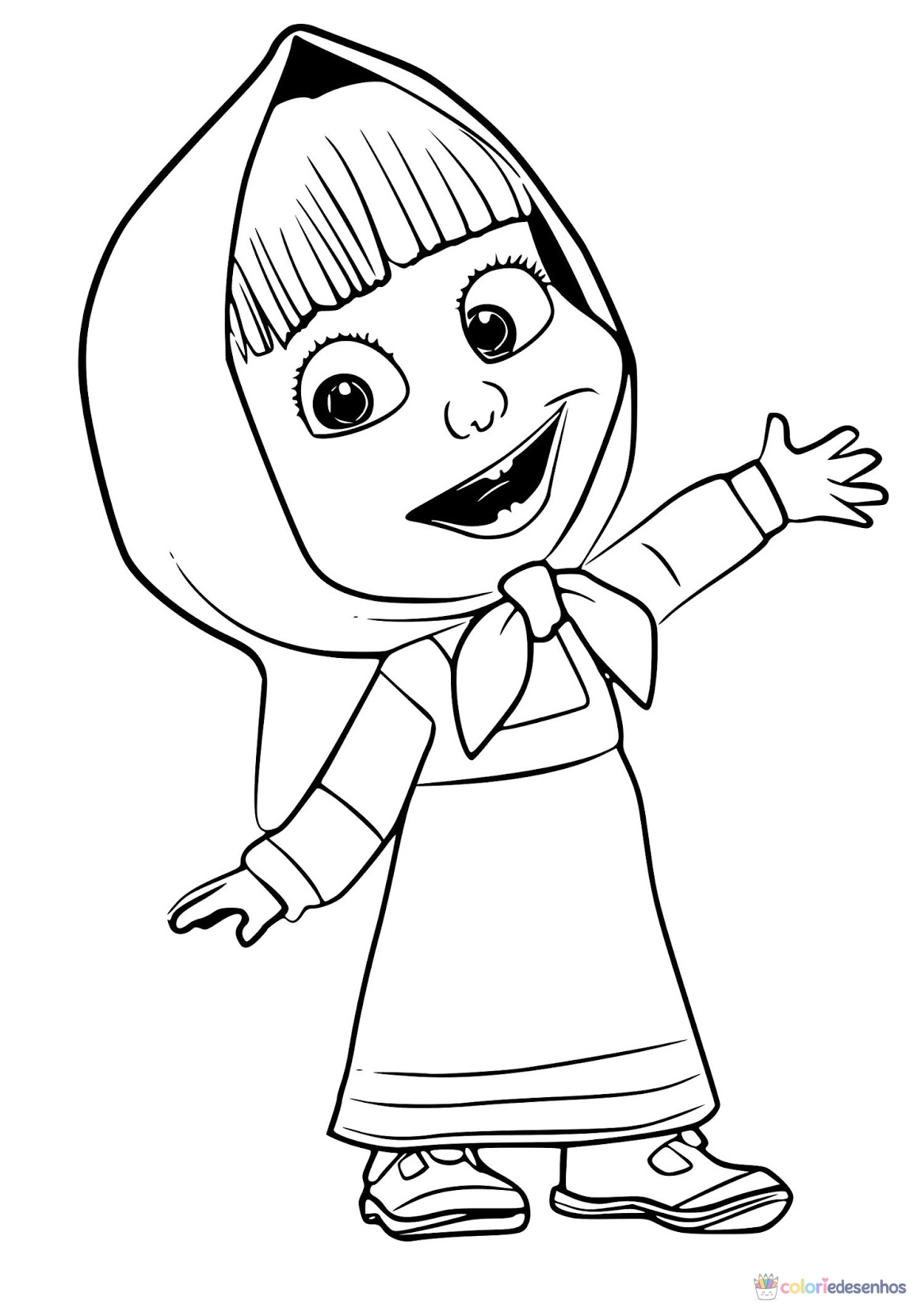 Masha e o Urso (Marsha) para colorir