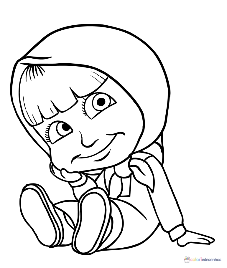 Masha e o Urso para colorir