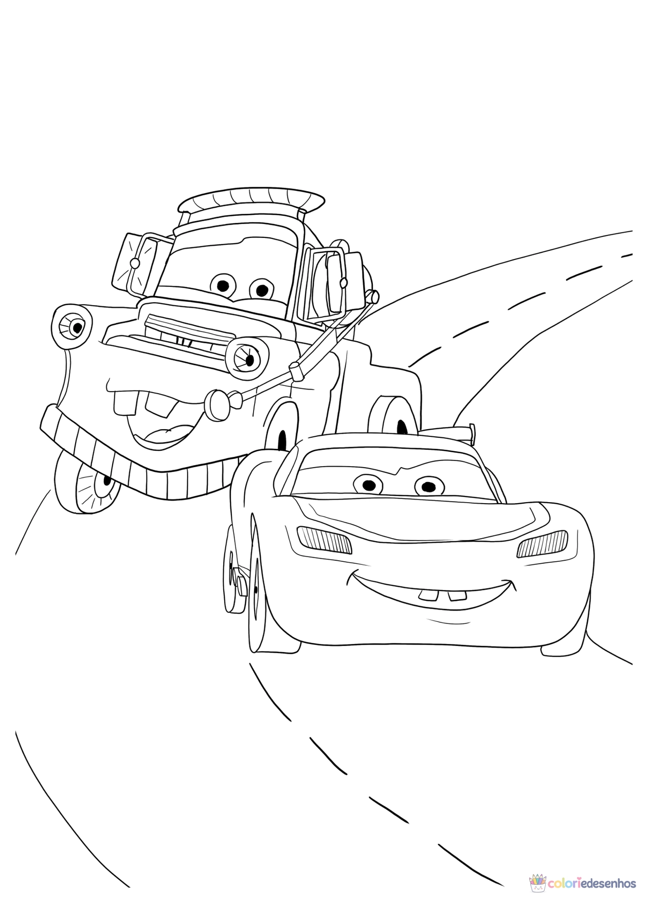 Desenhos de McQueen para colorir