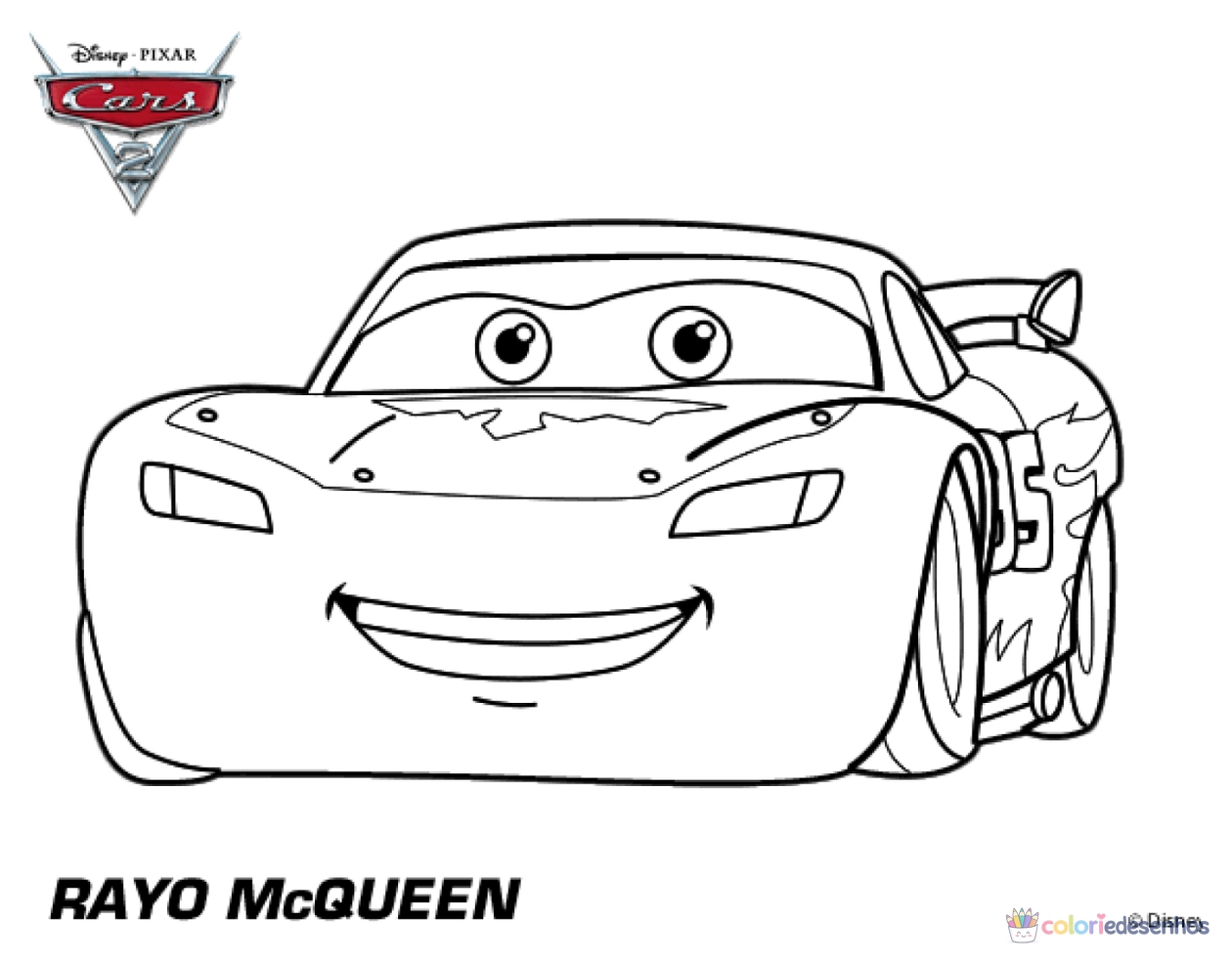 Relâmpago McQueen para colorir
