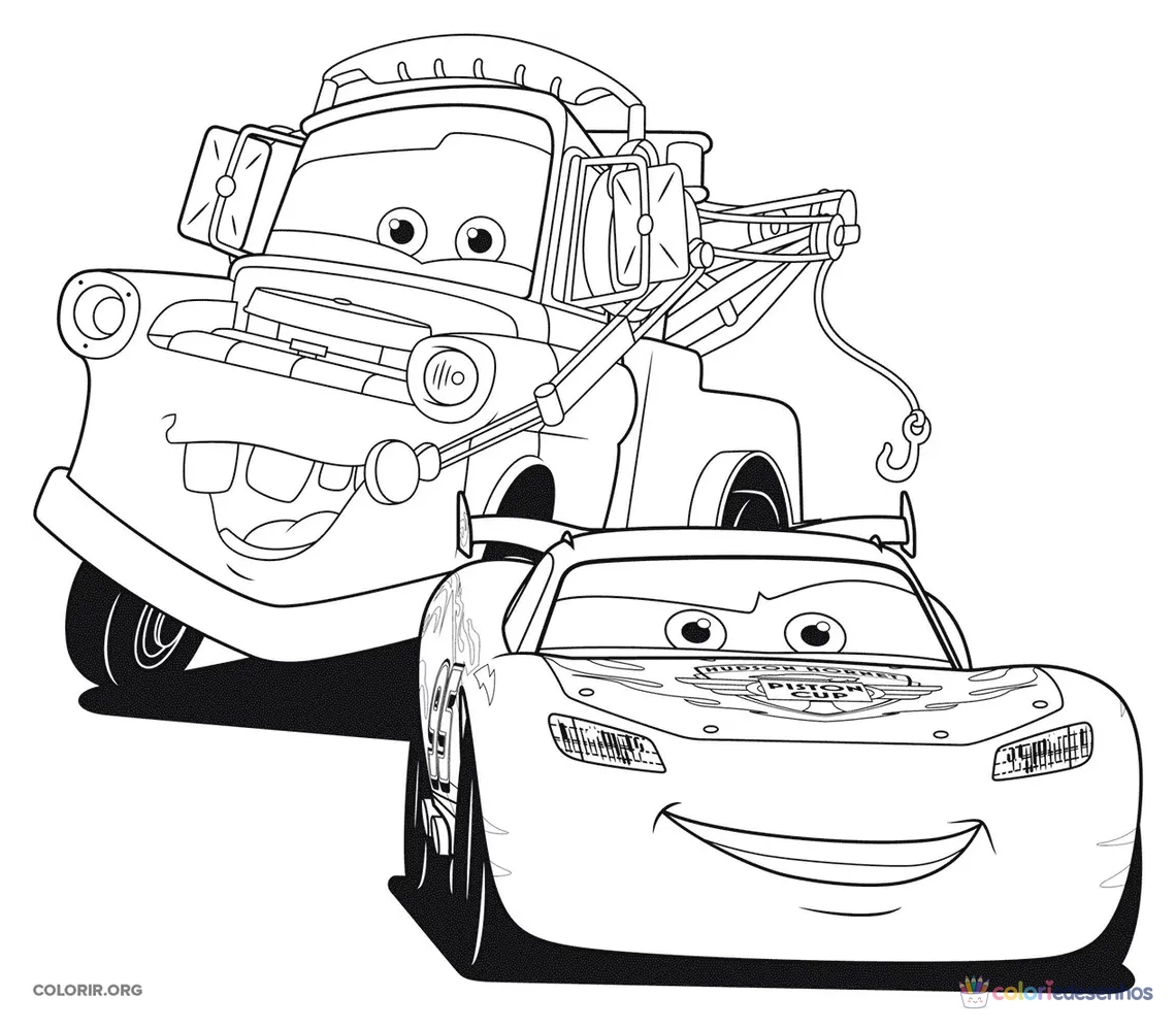 Relâmpago McQueen para colorir