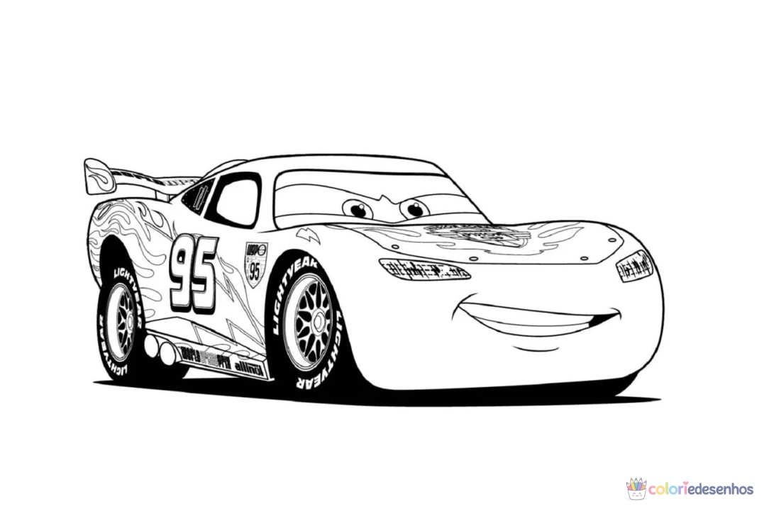 Relâmpago McQueen para colorir